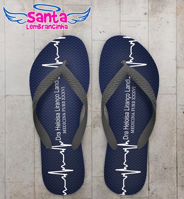 Chinelo Formatura Medicina Com Batimentos COD 6123