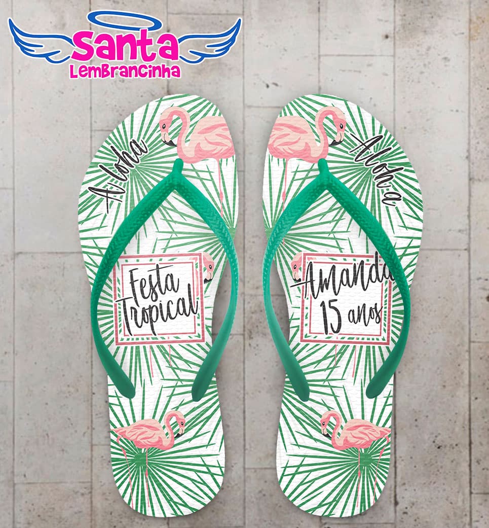 Chinelo Infantil Festa Tropical Flamingo COD 5962