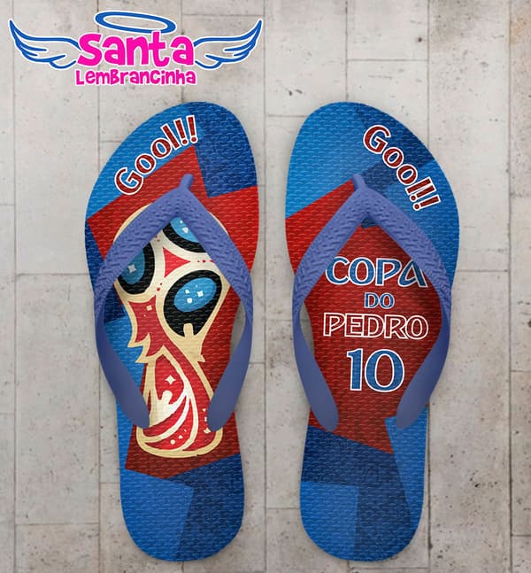 Chinelo Copa do Mundo com Taça da Copa COD 5956