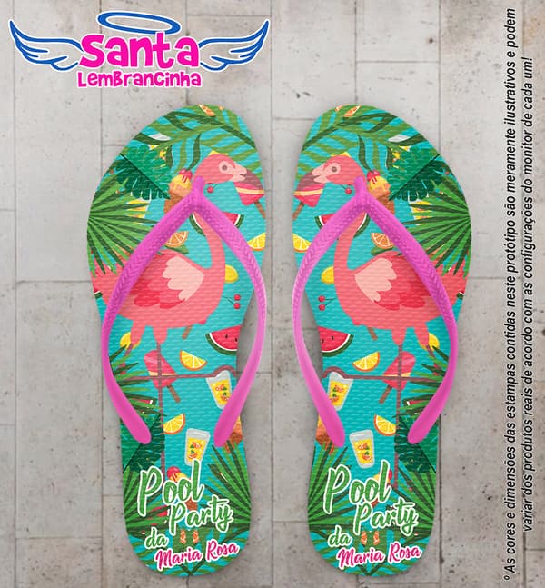 Chinelo Infantil Pool Party Flamingo COD 5958
