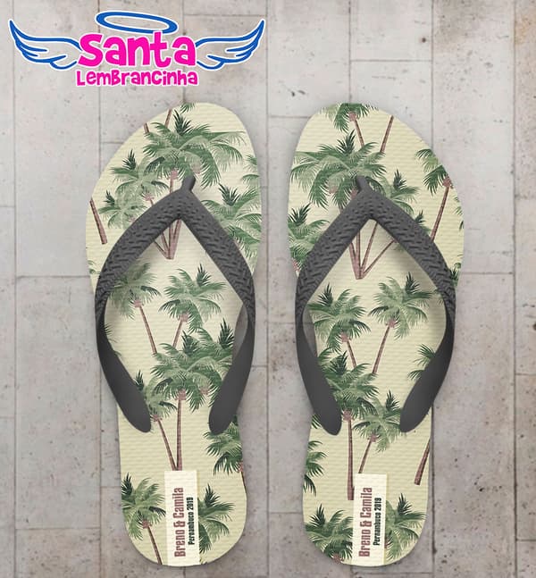 Chinelo Casamento Fundo com Coqueiros COD 6009