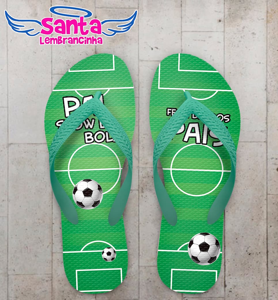 Chinelo Personalizado Dia dos Pais Campo de Futebol COD 6251