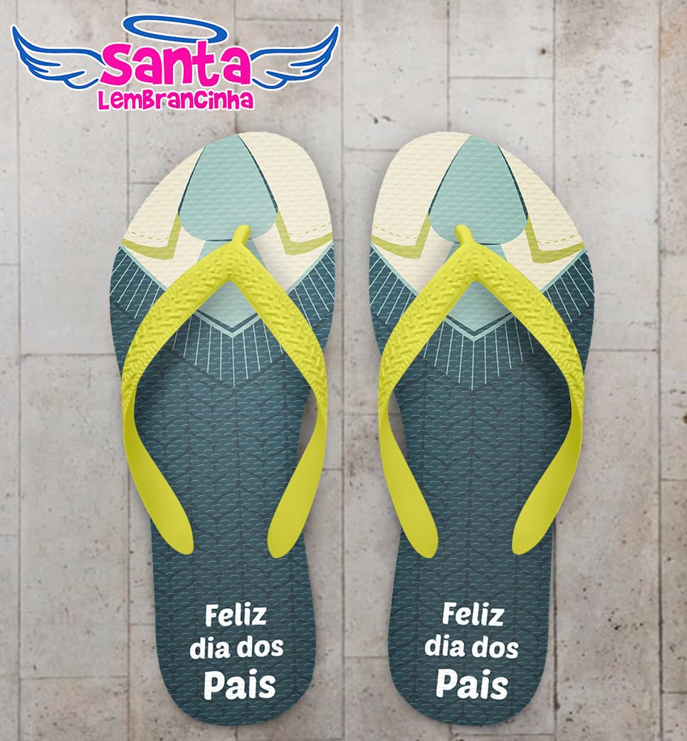 Chinelo Personalizado Dia dos Pais Camisa com Gravata COD 6230