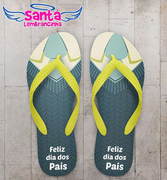 Chinelo Personalizado Dia dos Pais Camisa com Gravata COD 6230