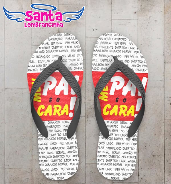 Chinelo Personalizado Dia dos Pais com Adjetivos COD 6249