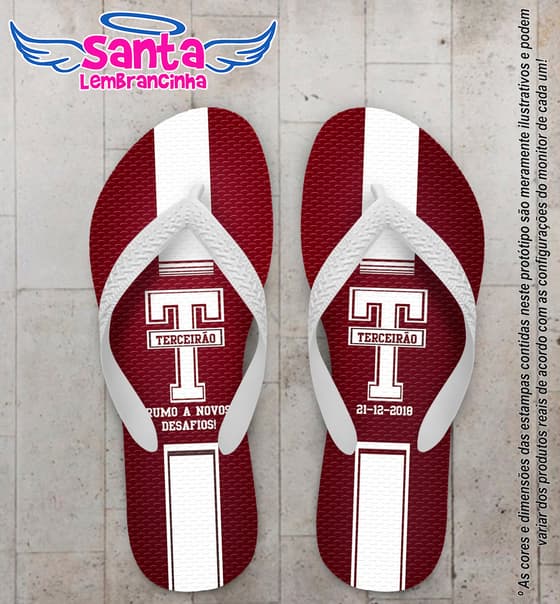Chinelo Personalizado Terceirão Bordo com Listra COD 6318