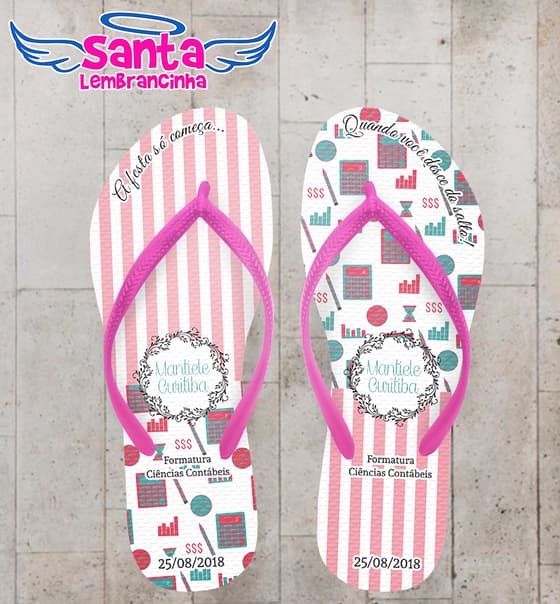 Chinelo Personalizado Formatura Ciências Contábeis COD 6332