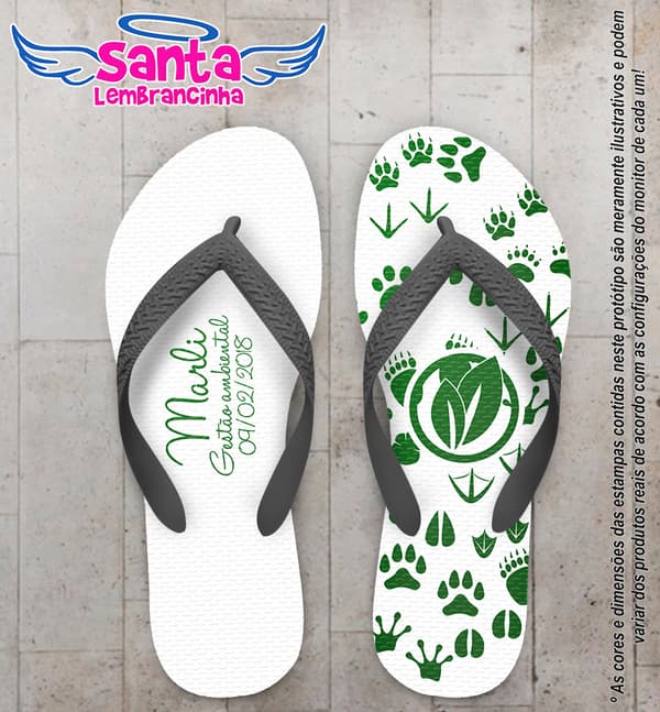 Chinelo Personalizado Gestão Ambiental com Patas COD 6307