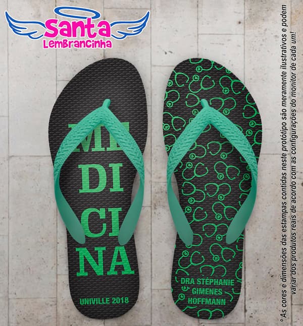 Chinelo Personalizado Medicina com Estetos COD 6310
