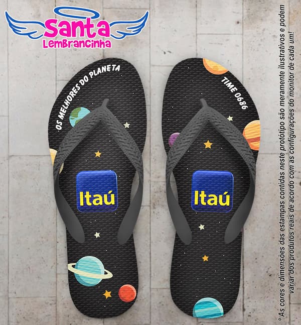 Chinelo Personalizado Corporativo com Planetas COD 6335