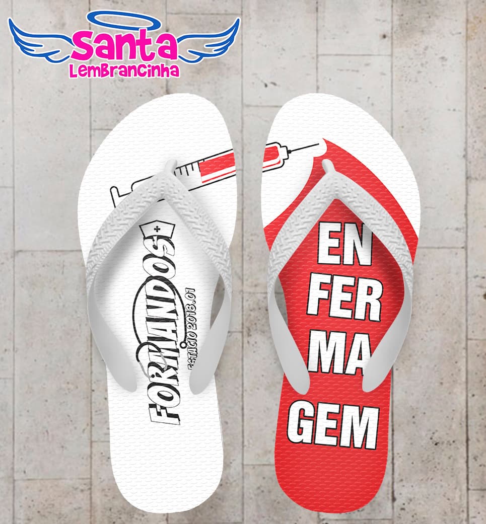 Chinelo Personalizado Formatura Enfermagem COD 6375