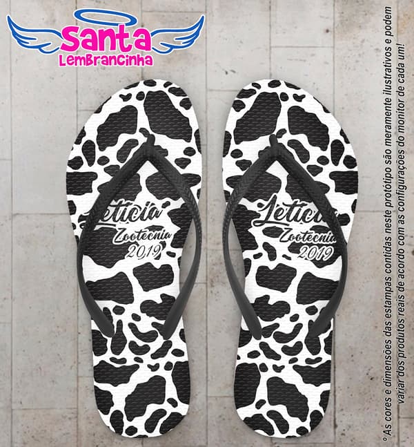 Chinelo Personalizado Formatura Zootecnia COD 6407