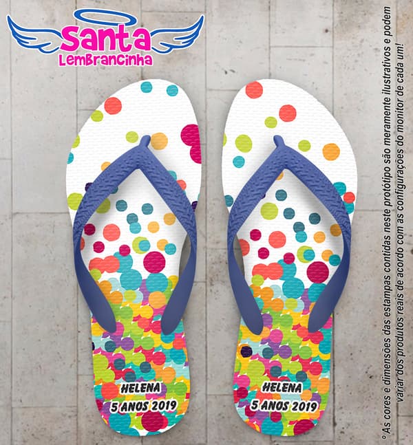 Chinelo Personalizado de Bolinhas COD 6402