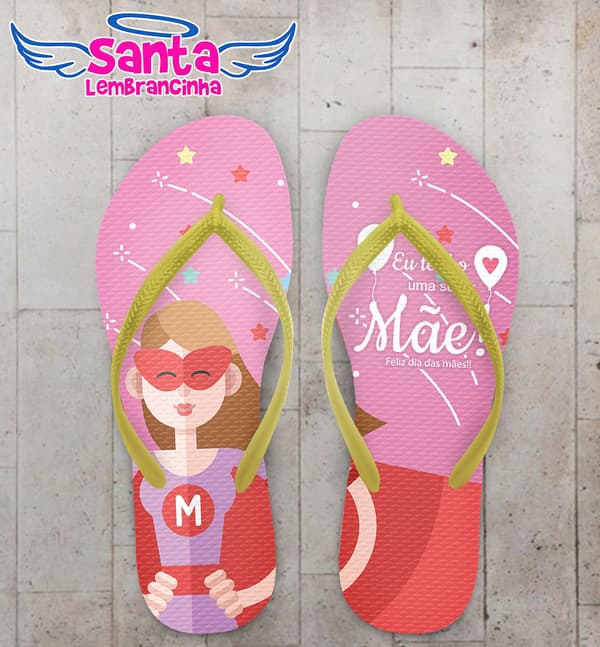Chinelo Personalizado Super Mãe COD 6416