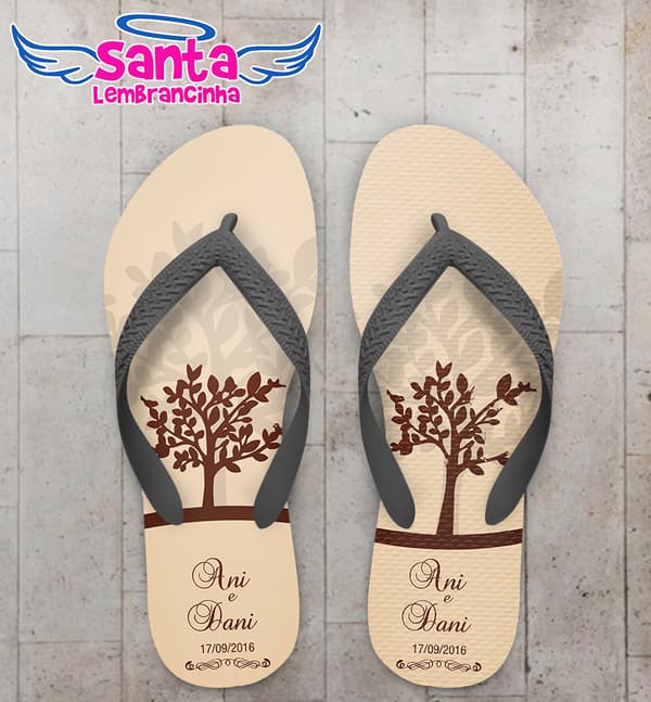 Chinelo Personalizado Casamento COD 6740