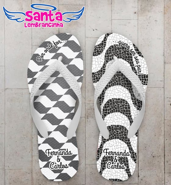 Chinelo Personalizado Casamento COD 6718