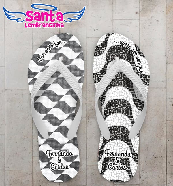 Chinelo Personalizado Casamento COD 6718