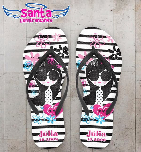 Chinelo Personalizado Listrado COD 6739