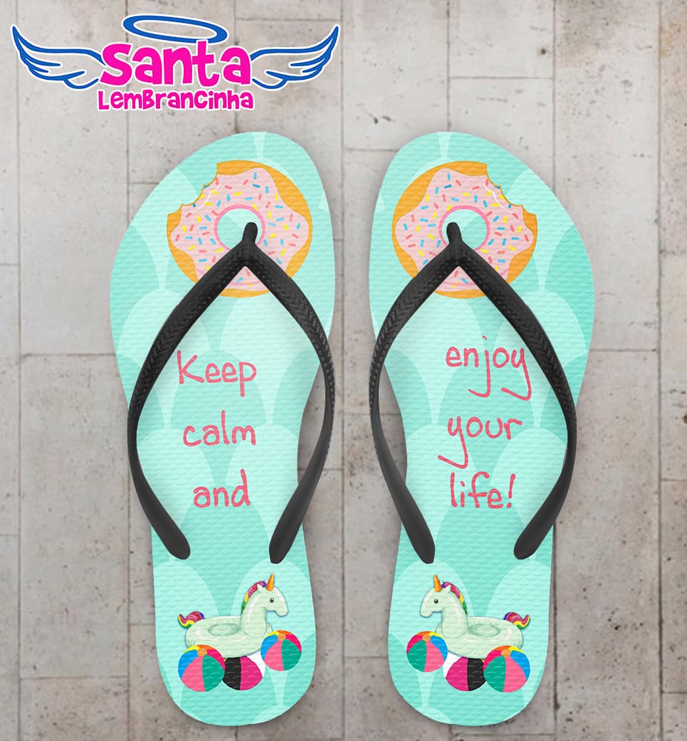 Chinelo Personalizado Infantil Festa na Piscina COD 6735