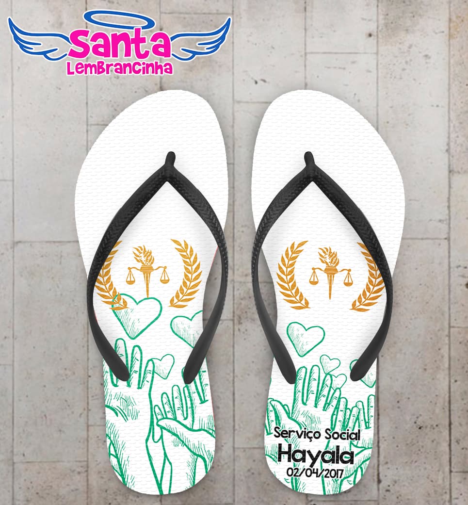 Chinelo Personalizado Serviço Social COD 6699
