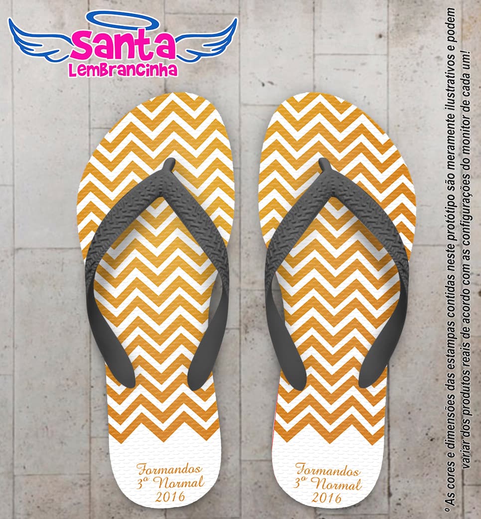 Chinelo Personalizado Formatura Terceirão com Chevron COD 6756