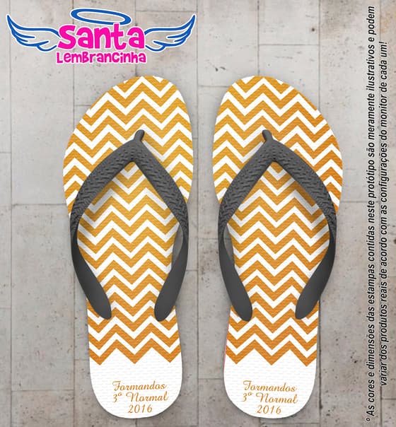 Chinelo Personalizado Formatura Terceirão com Chevron COD 6756