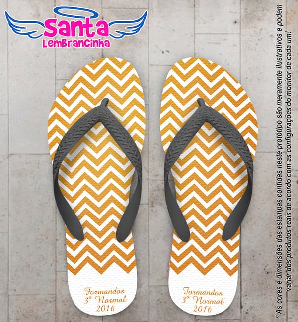 Chinelo Personalizado Formatura Terceirão com Chevron COD 6756