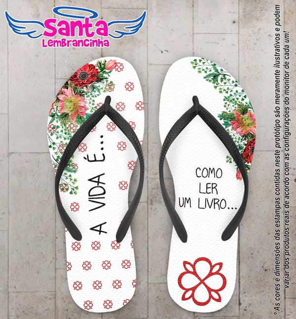 Chinelo Personalizado Casamento com Trevos COD 6657