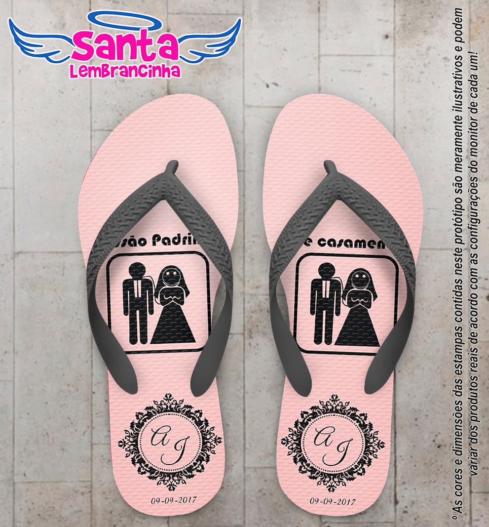 Chinelo Personalizado Casamento Missão Padrinho COD 6526