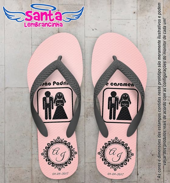 Chinelo Personalizado Casamento Missão Padrinho COD 6526