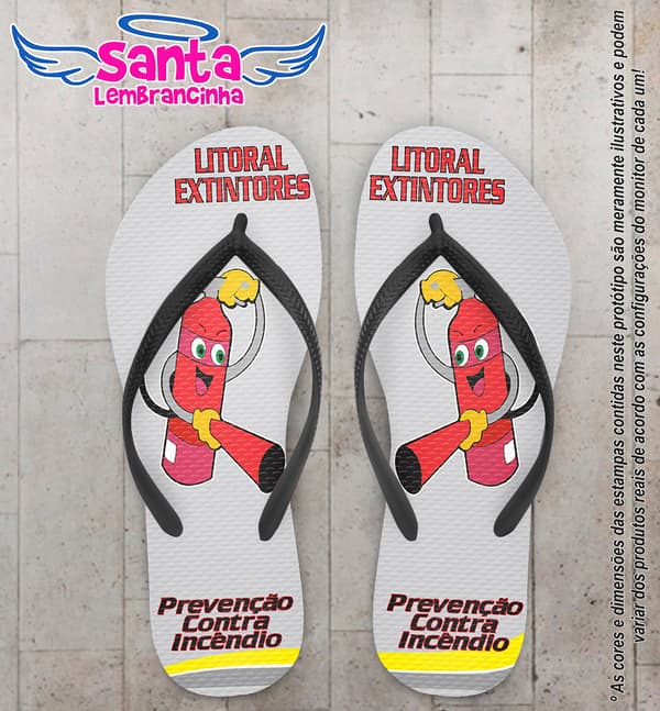Chinelo Personalizado Corporativo Extintores COD 6593