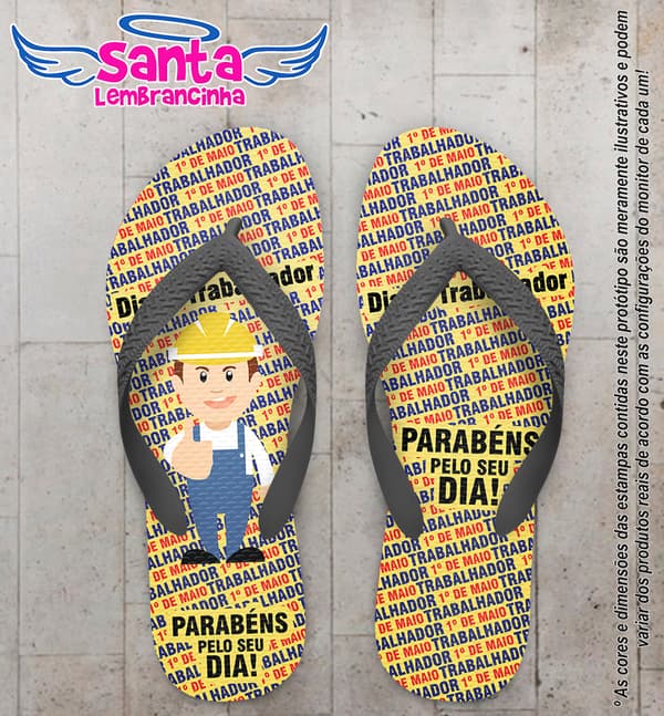 Chinelo Personalizado Dia do Trabalhador COD 6635