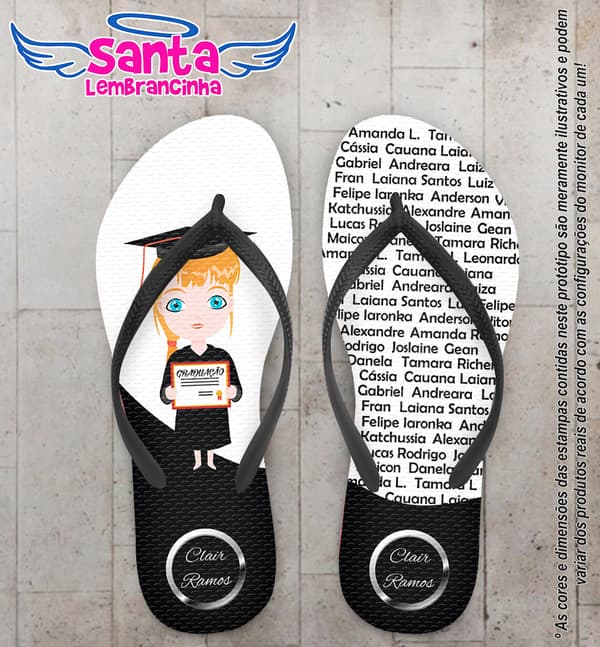 Chinelo Personalizado Formatura Mulheres COD 6764