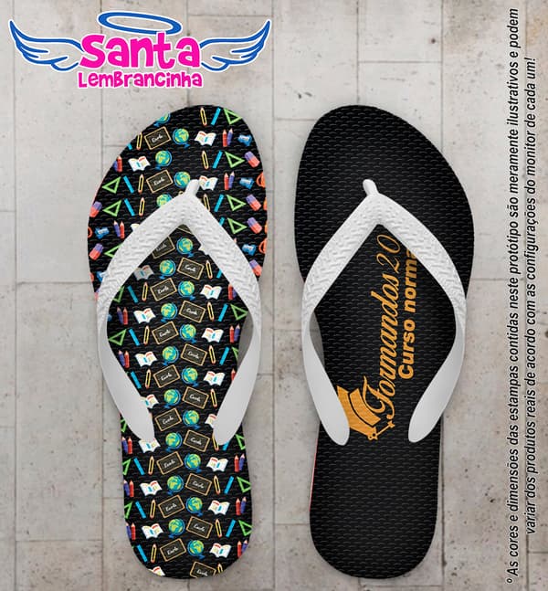 Chinelo Personalizado Formatura com Materiais como detalhes COD 6757