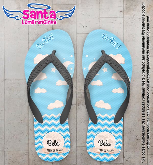 Chinelo Personalizado Infantil Chevron COD 6588
