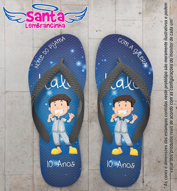 Chinelo Personalizado Infantil Galáxia COD 6586