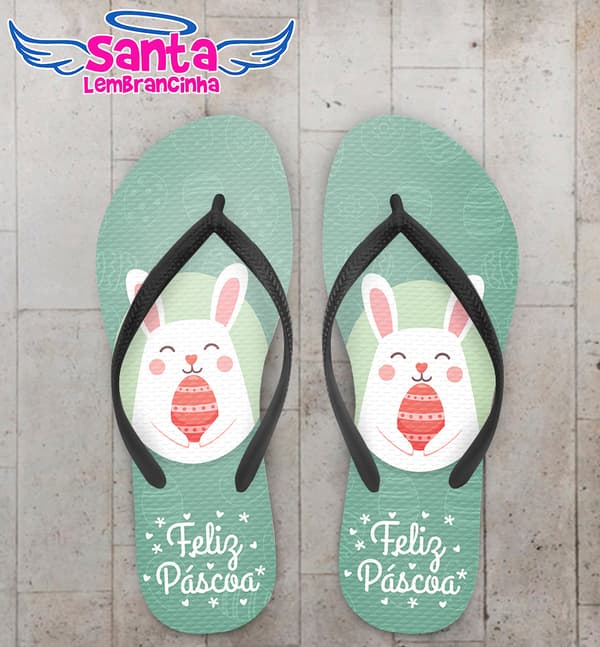 Chinelo Personalizado Páscoa com Coelho COD 6666