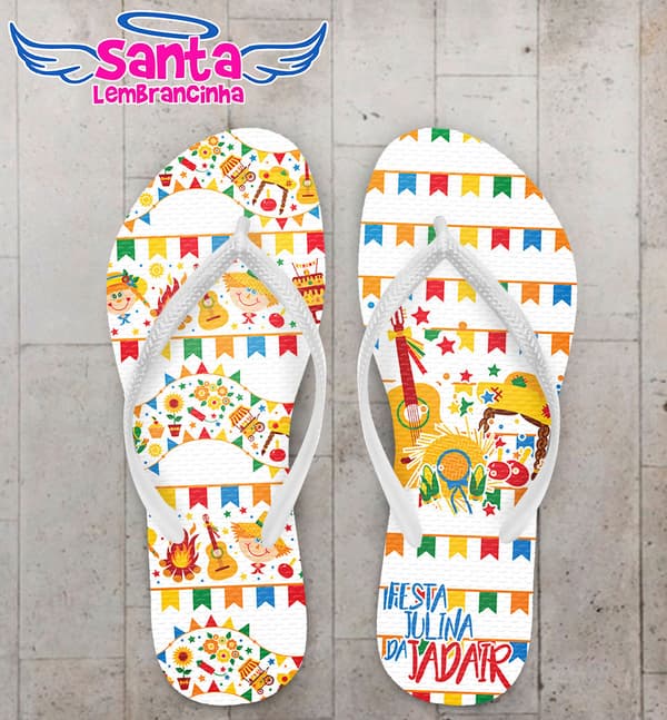Chinelo Personalizado Festa Junina Escola COD 6563