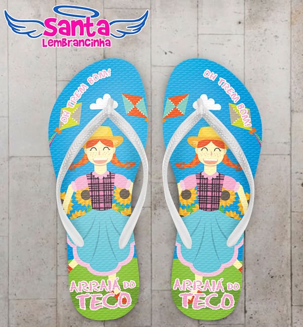 Chinelo Personalizado Festa Junina Escola COD 6565