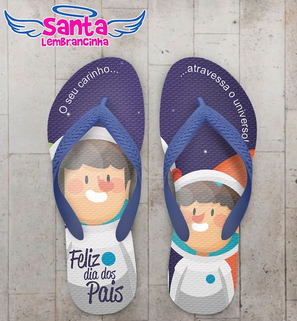 Chinelo Personalizado Dia dos Pais Astronauta COD 6681