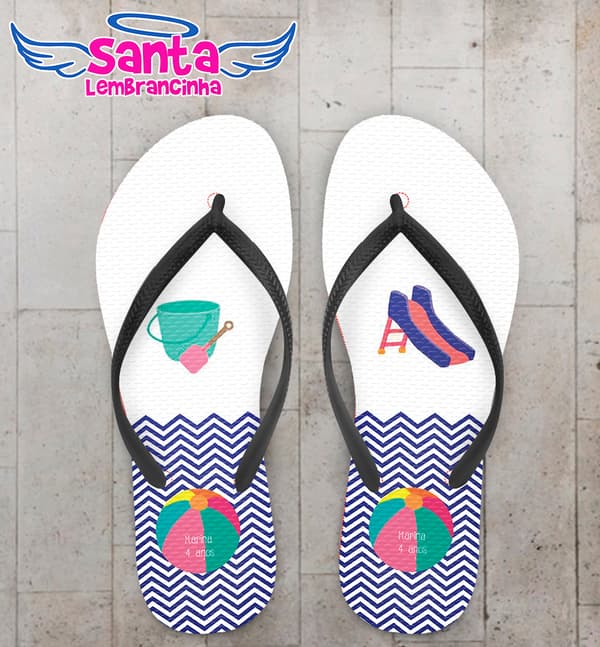 Chinelo Personalizado Infantil Parquinho COD 6812
