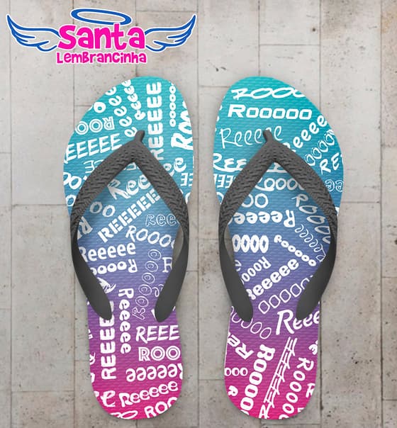Chinelo Personalizado Aniversário COD 6805