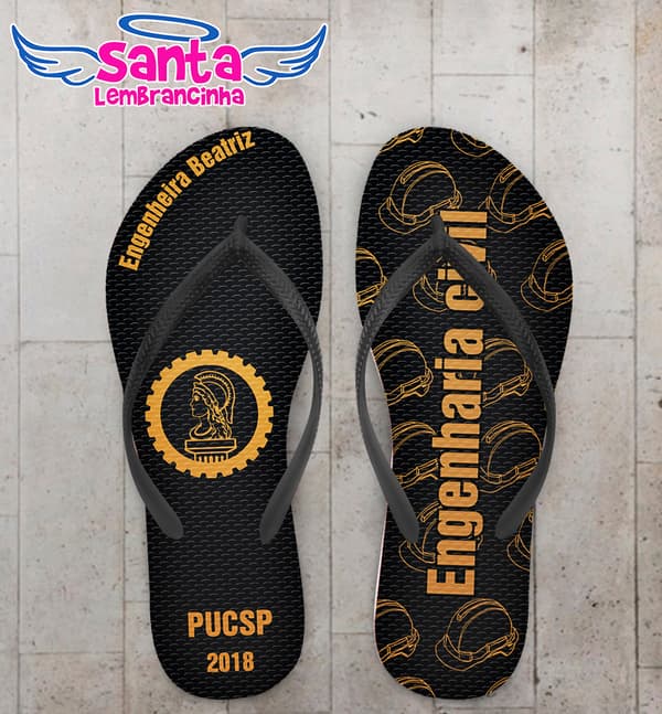 Chinelo Personalizado Engenharia Civil COD 6843