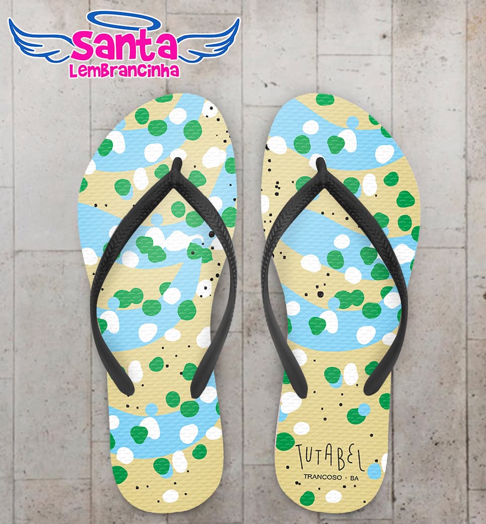 Chinelo Personalizado Infantil Festa na Piscina COD 6799