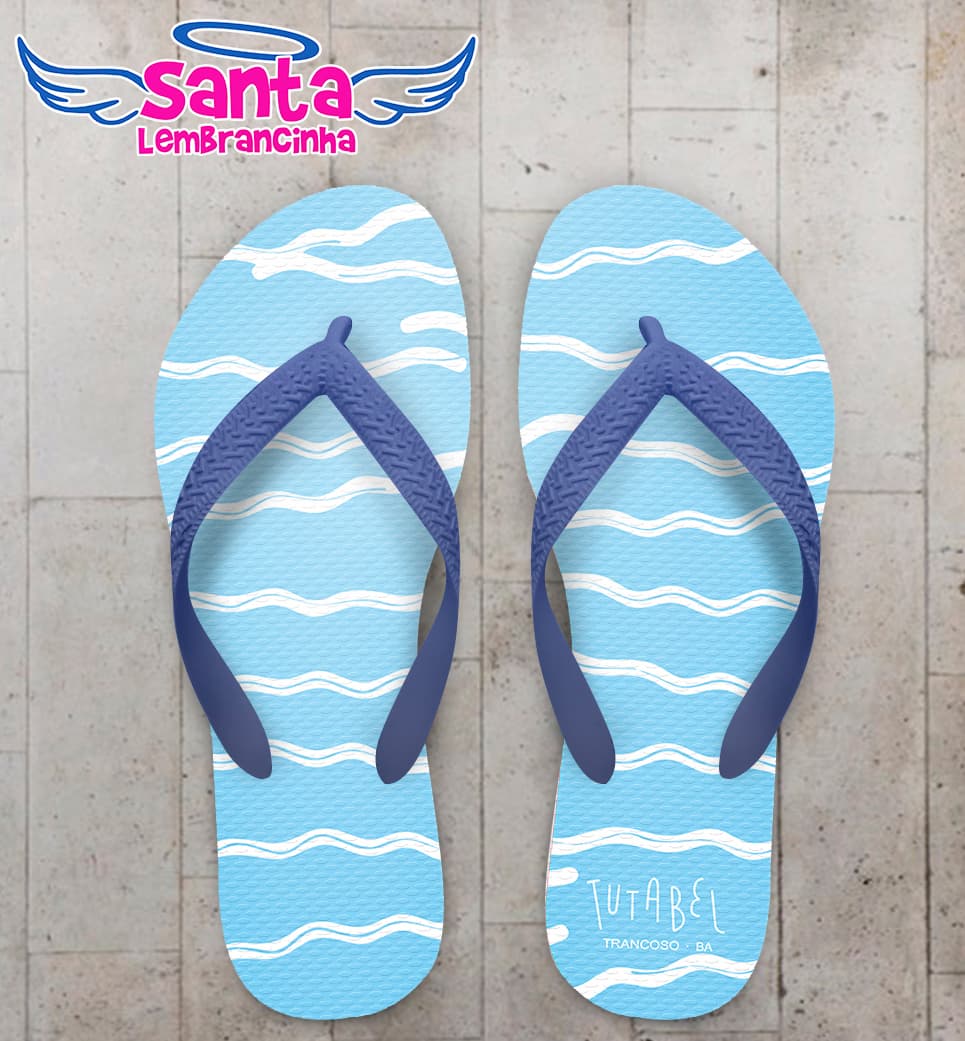 Chinelo Personalizado Infantil Festa na Piscina COD 6800