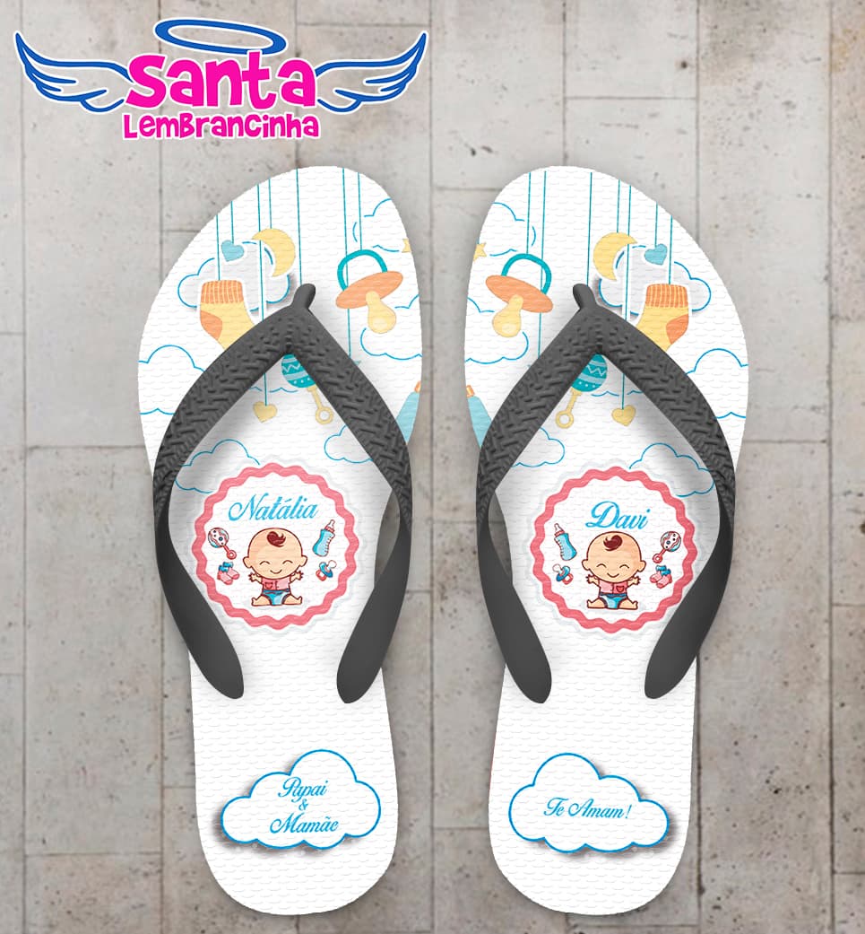 Chinelo Personalizado Infantil Baby COD 6783