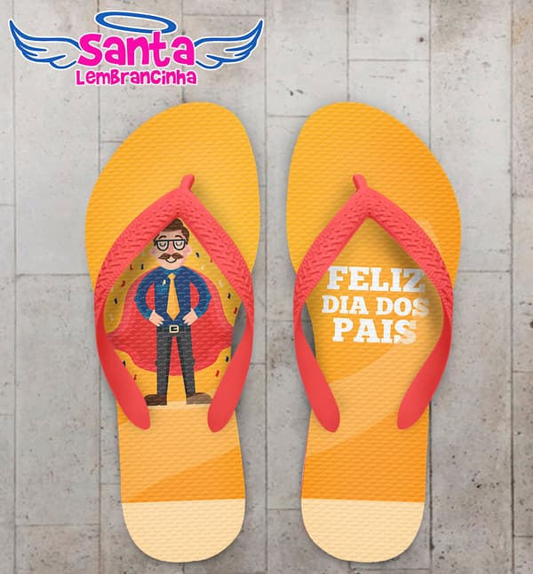 Chinelo Personalizado Super Pai Dia dos Pais COD 6926