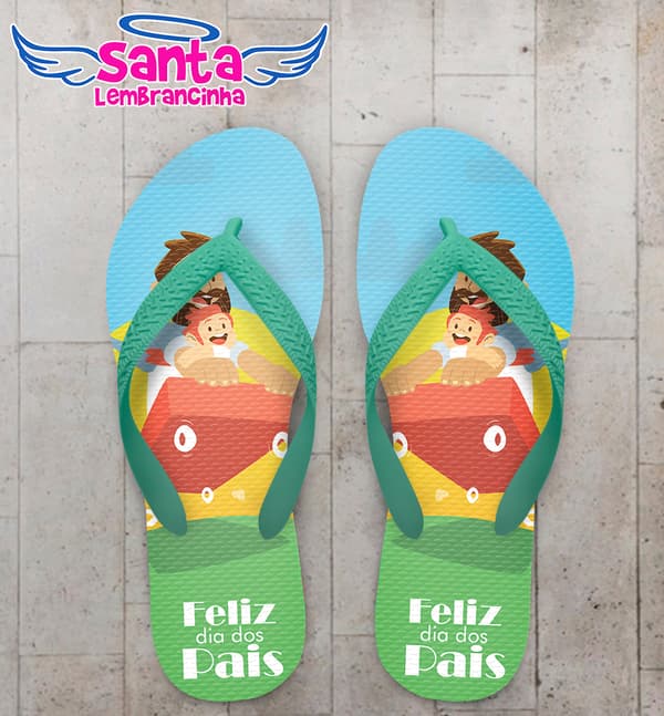 Chinelo Personalizado Dia dos Pais Diversão com o Filho COD 6938