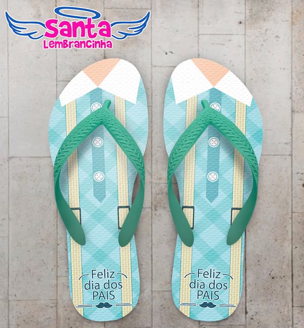 Chinelo Personalizado Dia dos Pais Gravata COD 6939