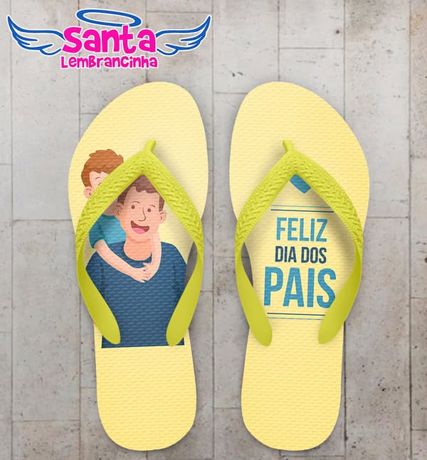 Chinelo Personalizado Dia dos Pais Pai e Filho COD 6927